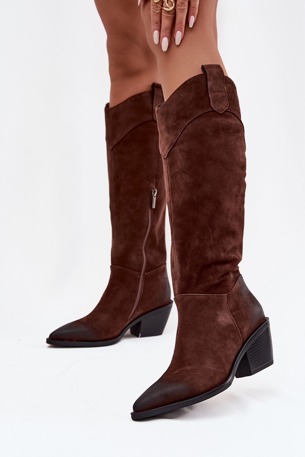  Kozačky na podpatku  model 219399 Step in style 
