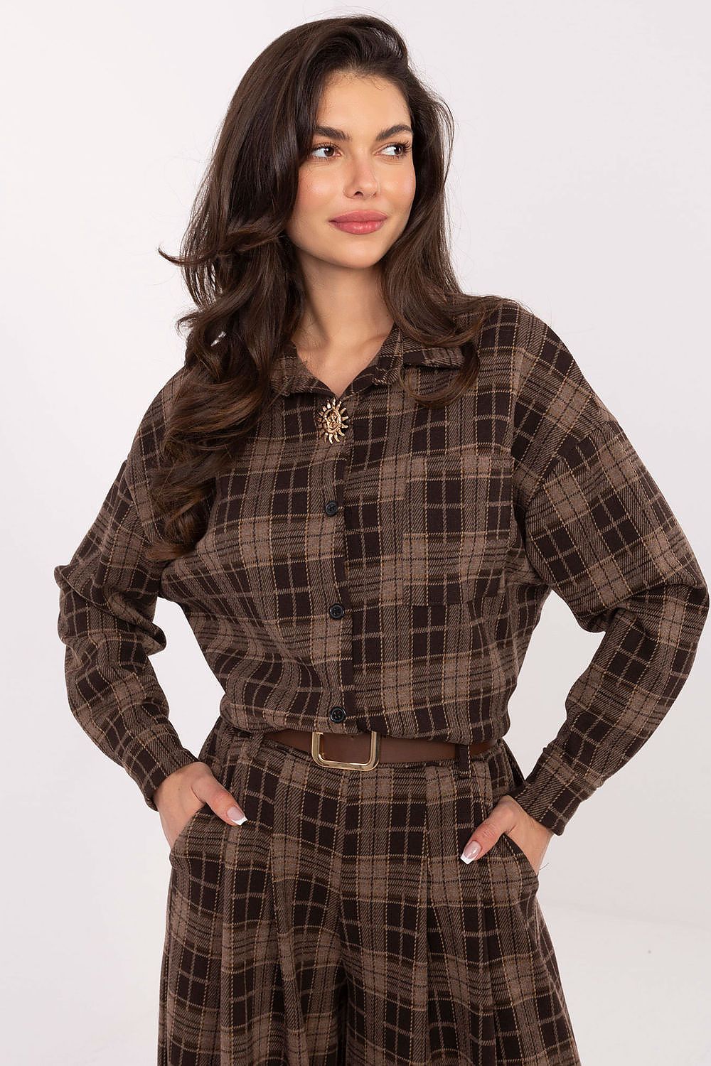  Košile s dlouhým rukávem  model 220040 Italy Moda 