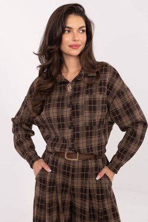  Košile s dlouhým rukávem  model 220040 Italy Moda 