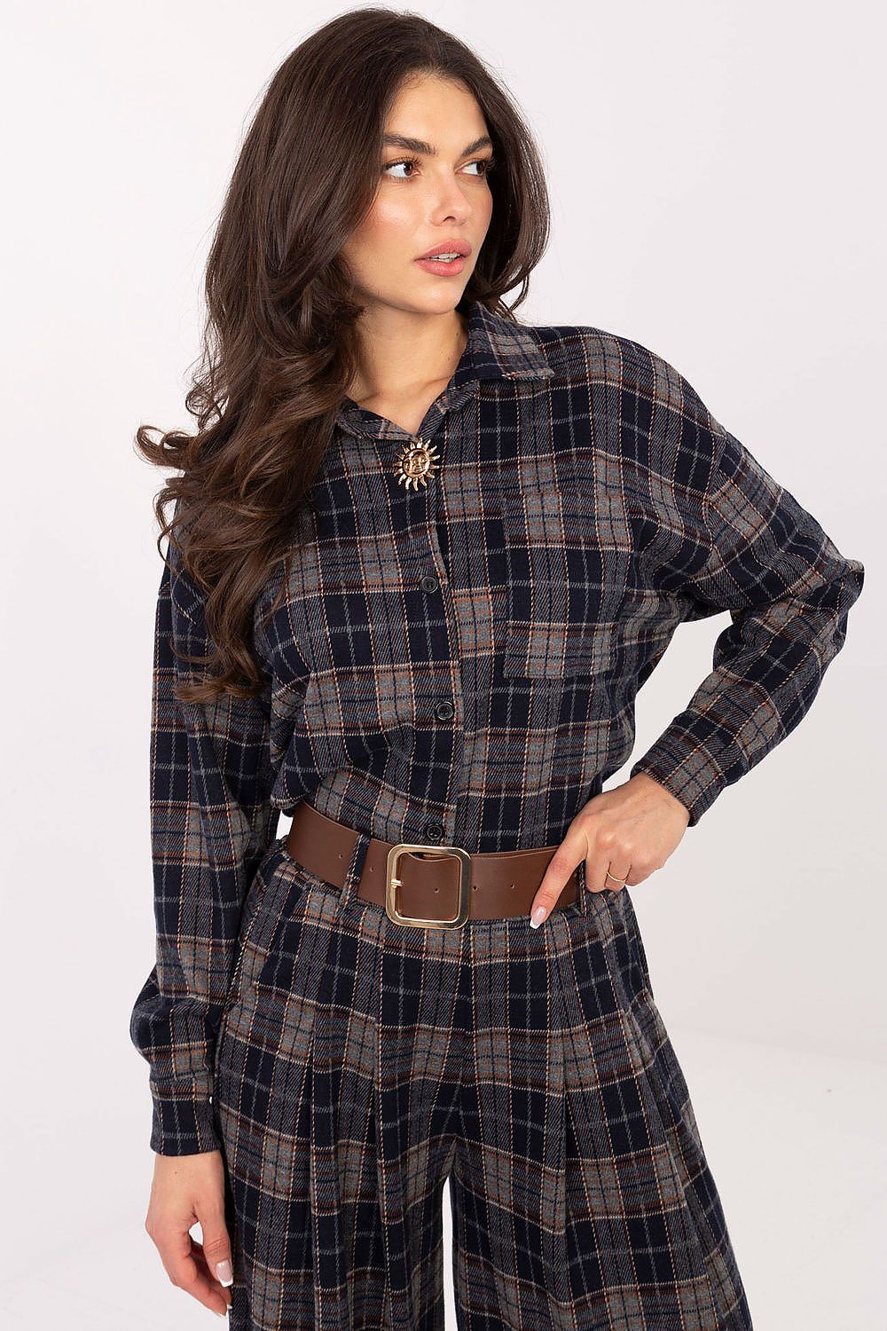  Košile s dlouhým rukávem  model 220041 Italy Moda 