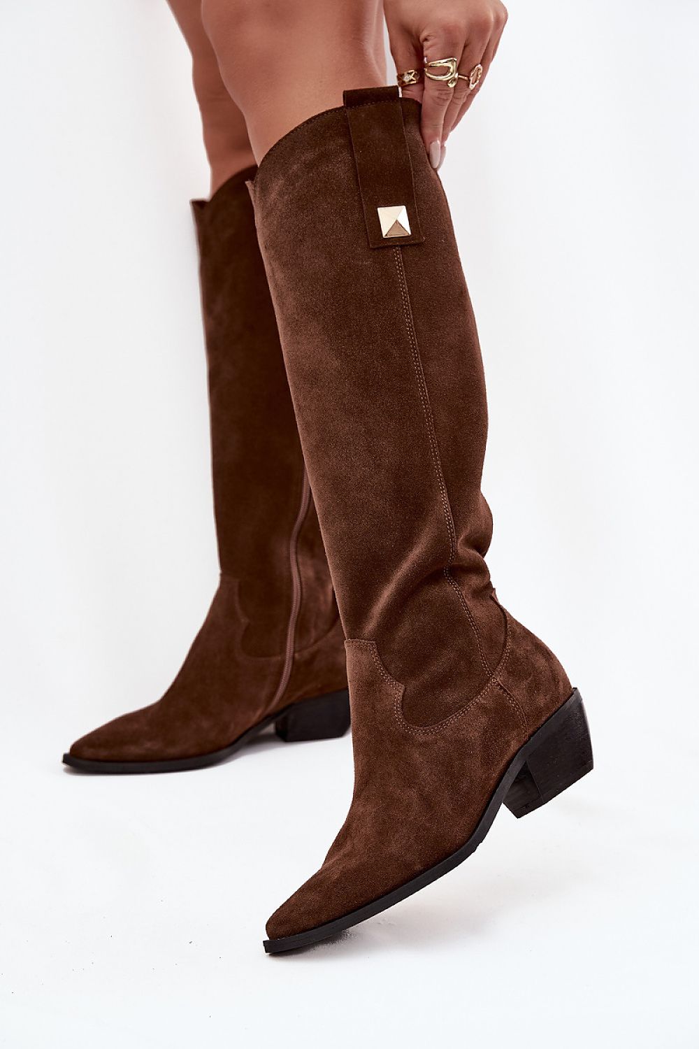  Kozačky na podpatku  model 220208 Step in style 