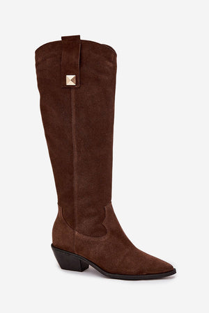  Kozačky na podpatku  model 220208 Step in style 