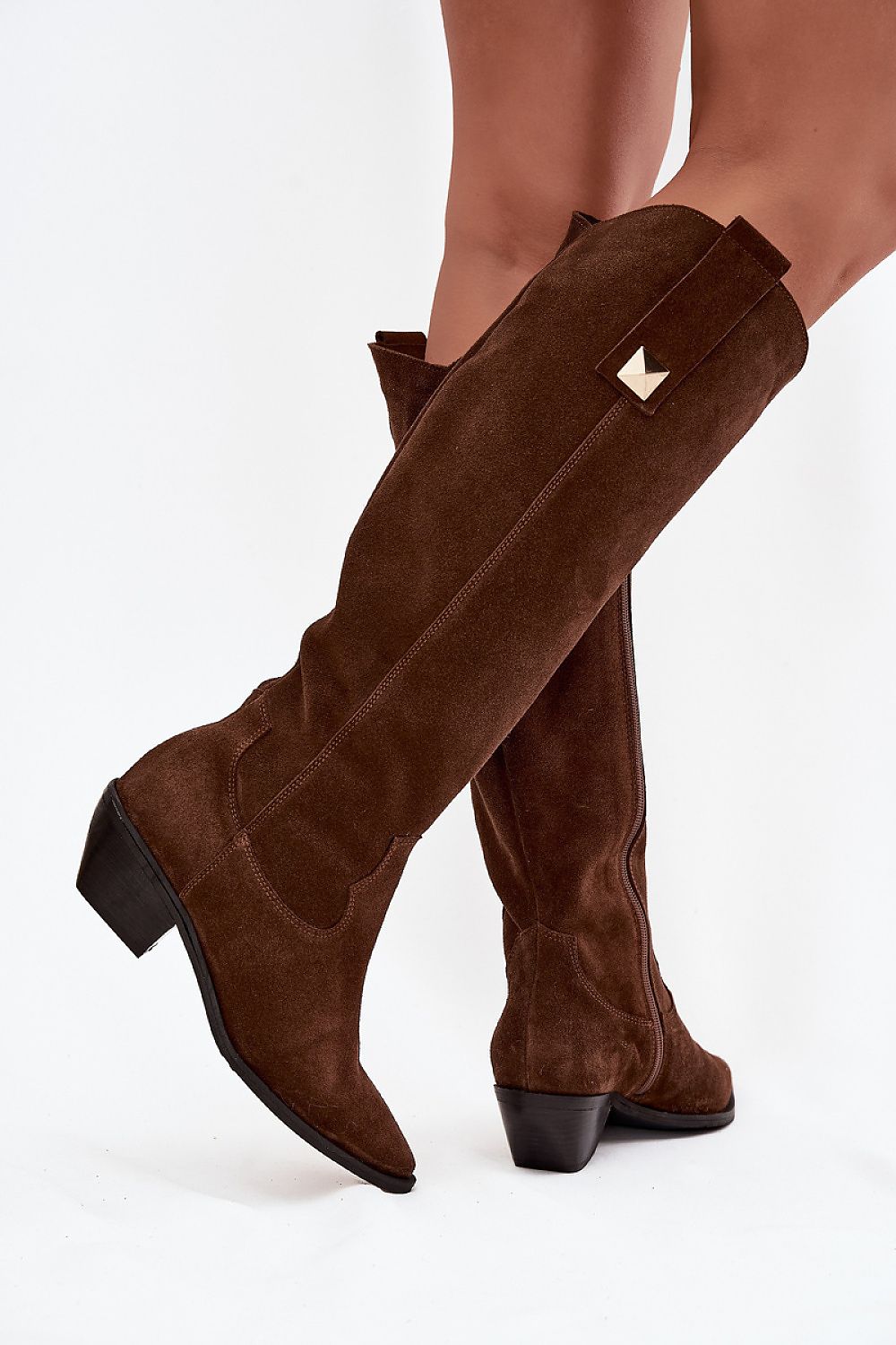  Kozačky na podpatku  model 220208 Step in style 
