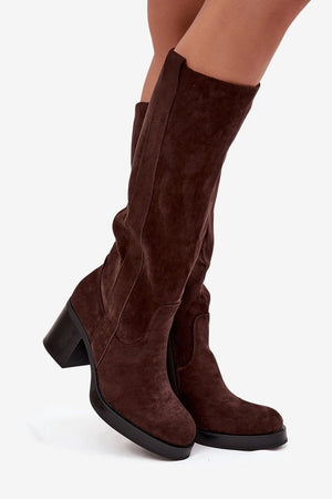  Kozačky na podpatku  model 220223 Step in style 