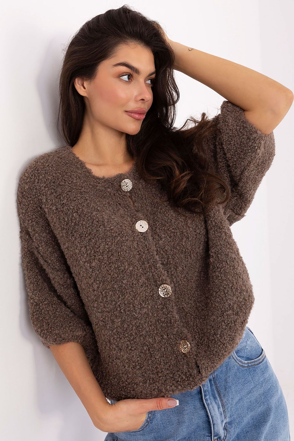 Svetr na zapínání  model 220756 Italy Moda 