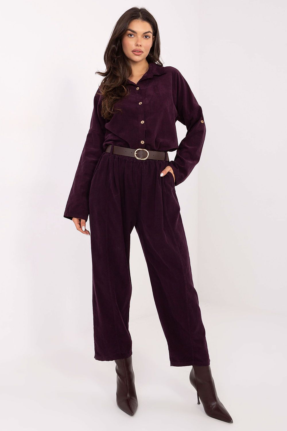  Kordové kalhoty model 220820 Italy Moda 