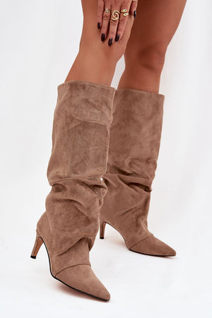  Kozačky na podpatku  model 221153 Step in style 