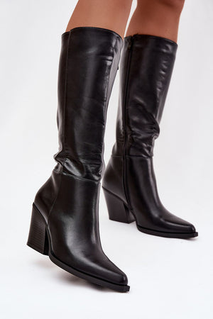  Kozačky na podpatku  model 221156 Step in style 