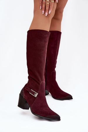  Kozačky na podpatku  model 221524 Step in style 
