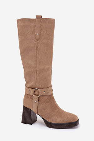  Kozačky na podpatku  model 221526 Step in style 