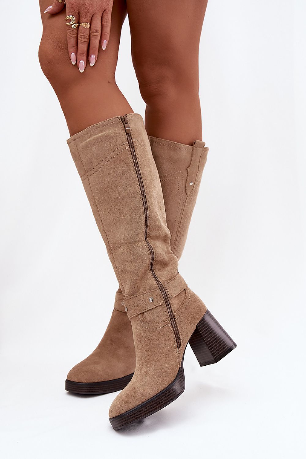  Kozačky na podpatku  model 221526 Step in style 