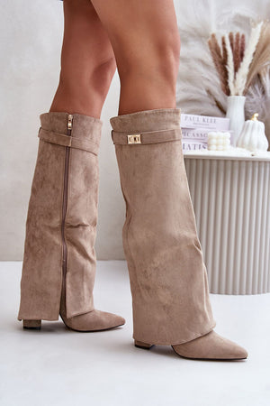  Kozačky na podpatku  model 222536 Step in style 