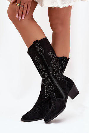  Kozačky na podpatku  model 222538 Step in style 