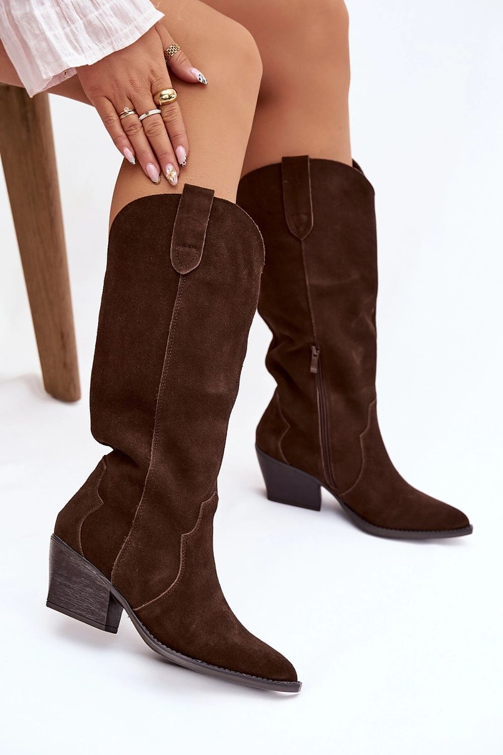 Kozačky na podpatku  model 222727 Step in style 