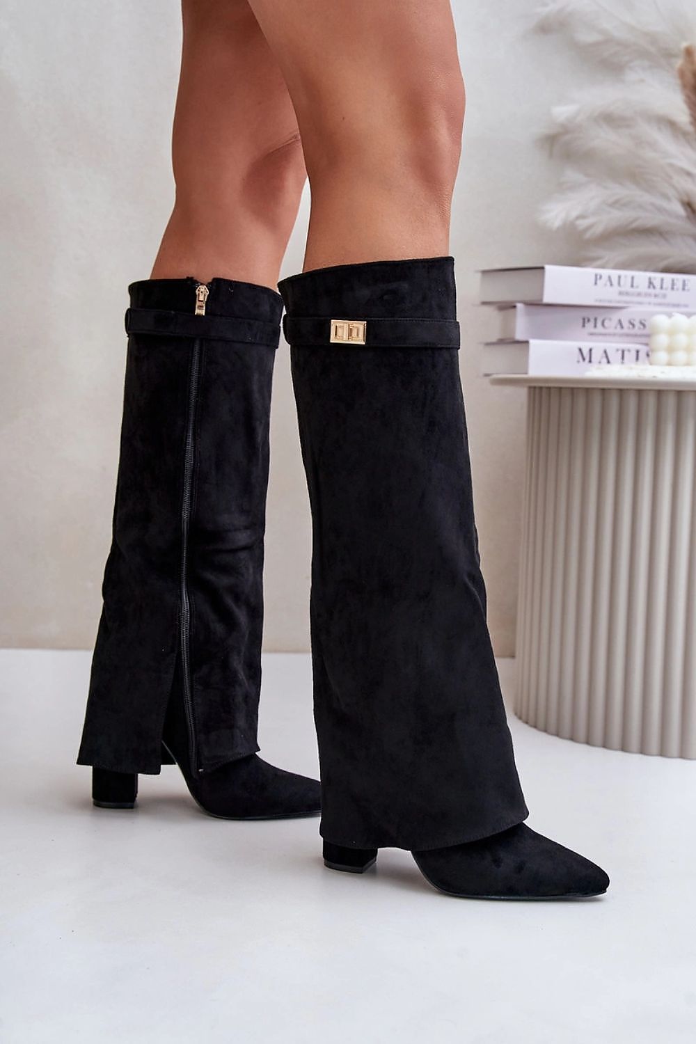  Kozačky na podpatku  model 223003 Step in style 