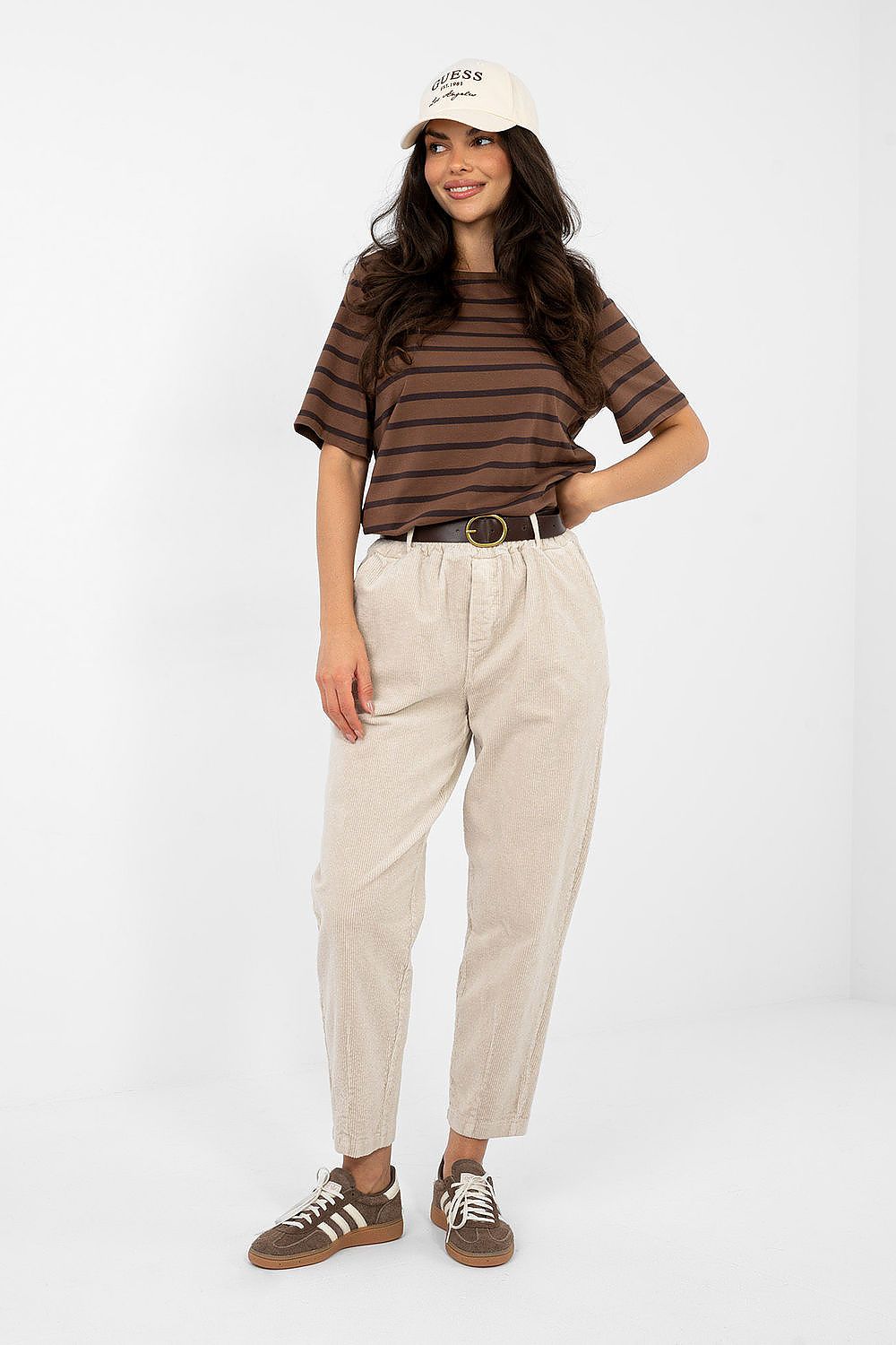  Kordové kalhoty model 224053 Italy Moda 