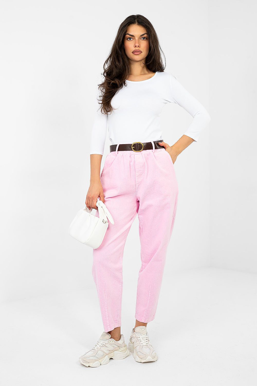  Kordové kalhoty model 224055 Italy Moda 