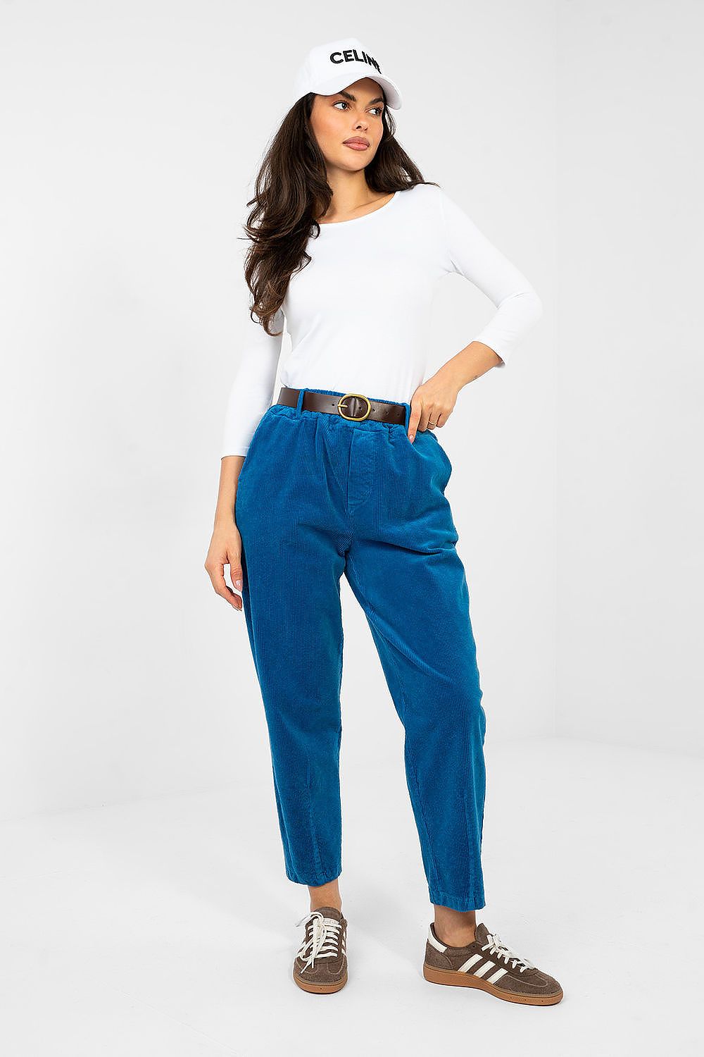  Kordové kalhoty model 224058 Italy Moda 