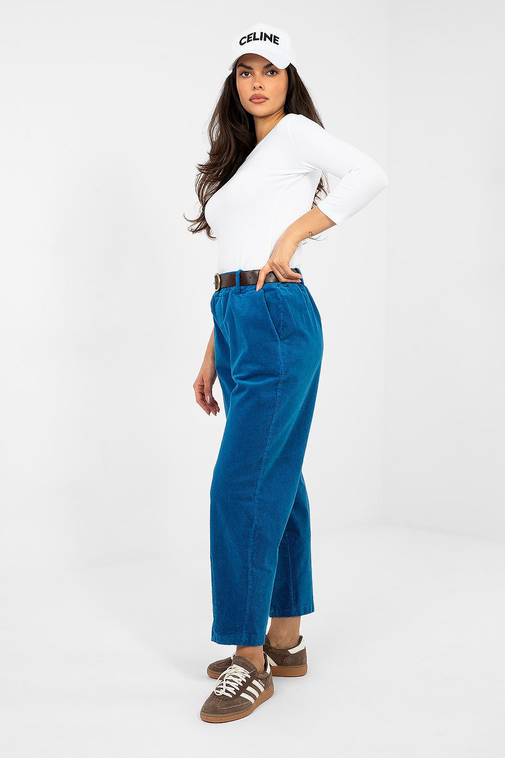  Kordové kalhoty model 224058 Italy Moda 