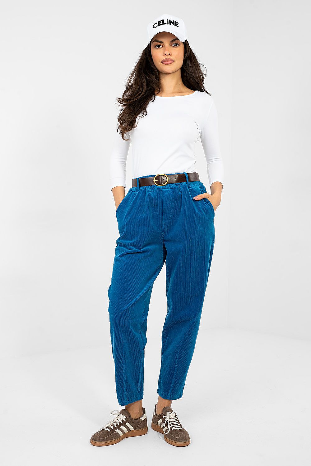  Kordové kalhoty model 224058 Italy Moda 