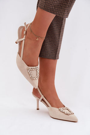  Sandály na podpatku  model 224466 Step in style 