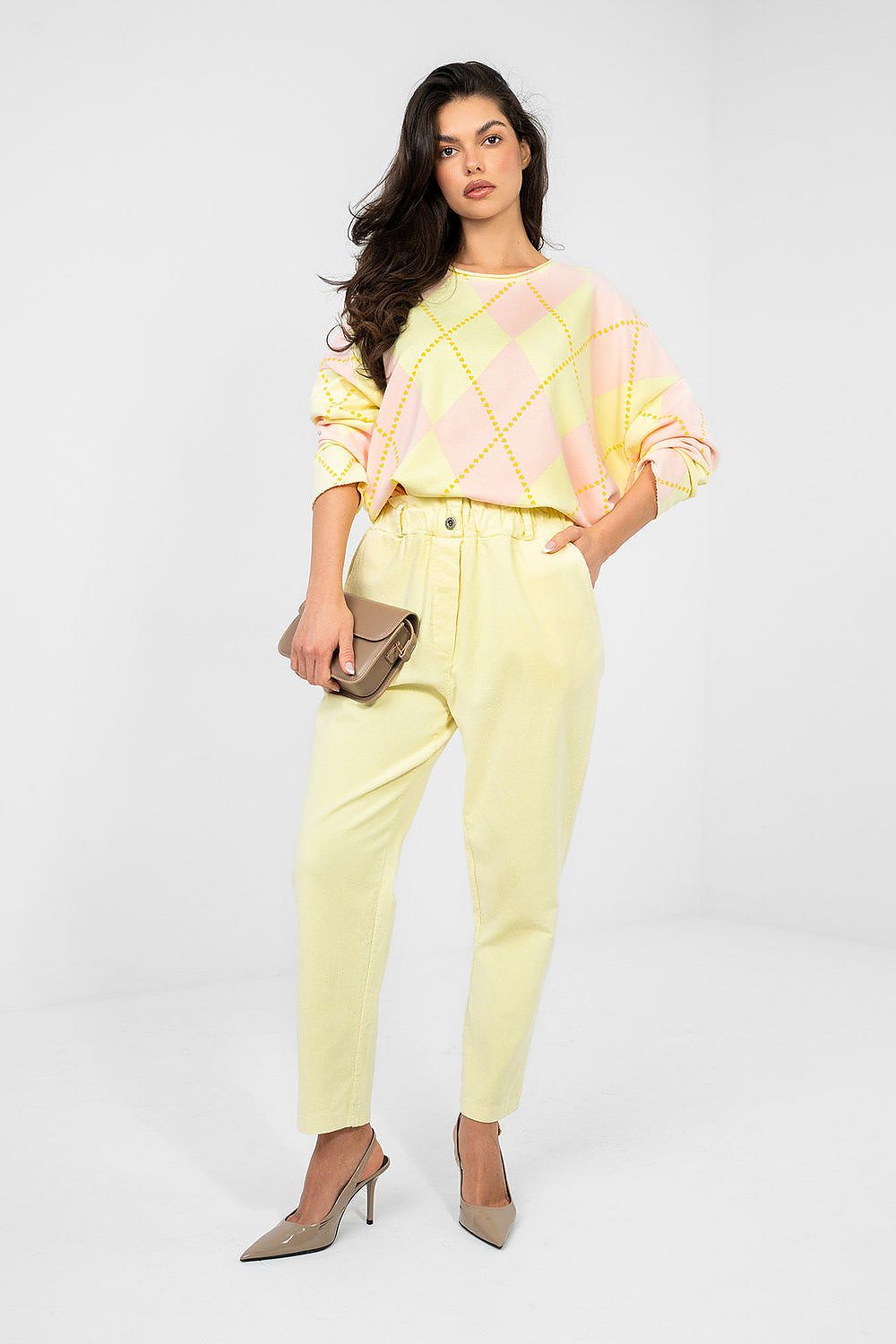  Kordové kalhoty model 224840 Italy Moda 