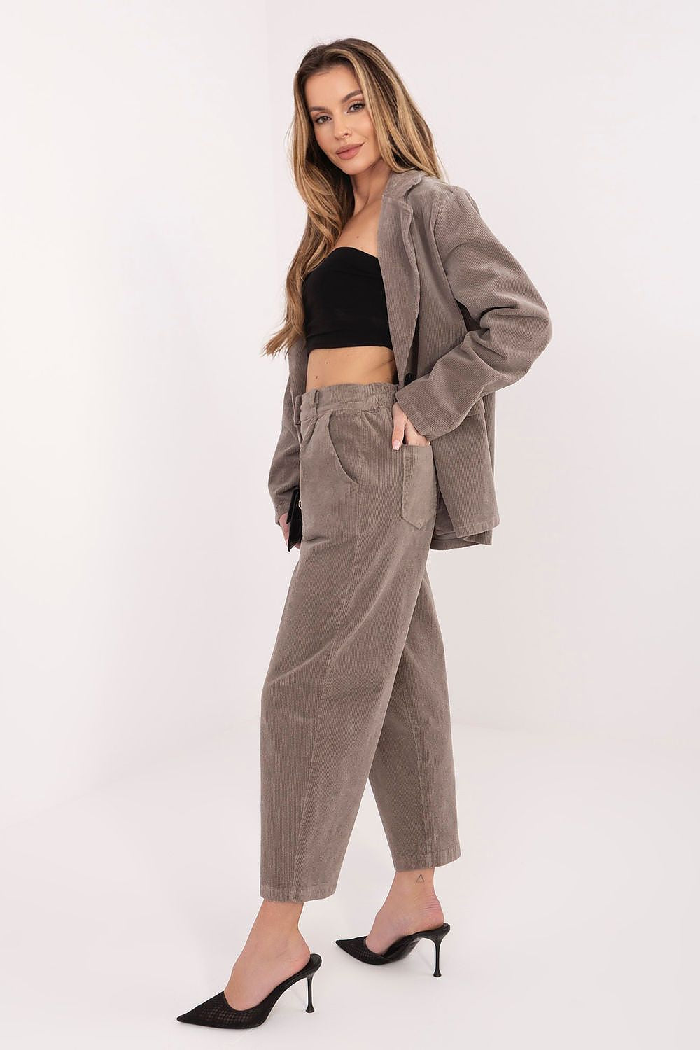  Kordové kalhoty model 225000 Rue Paris 