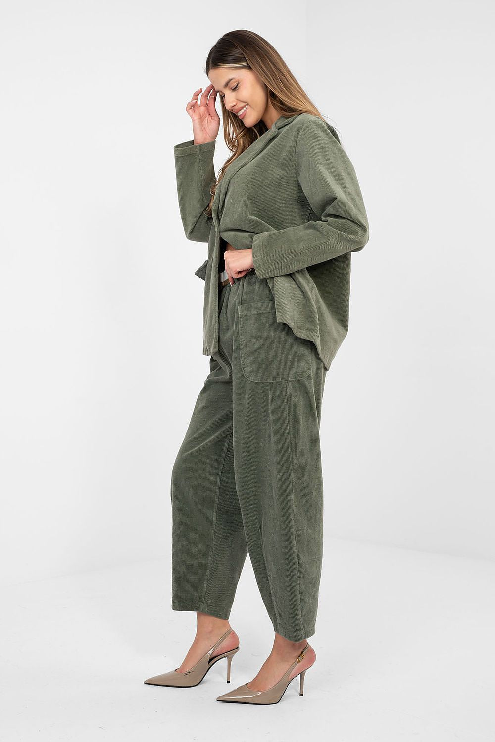  Kordové kalhoty model 225094 Rue Paris 