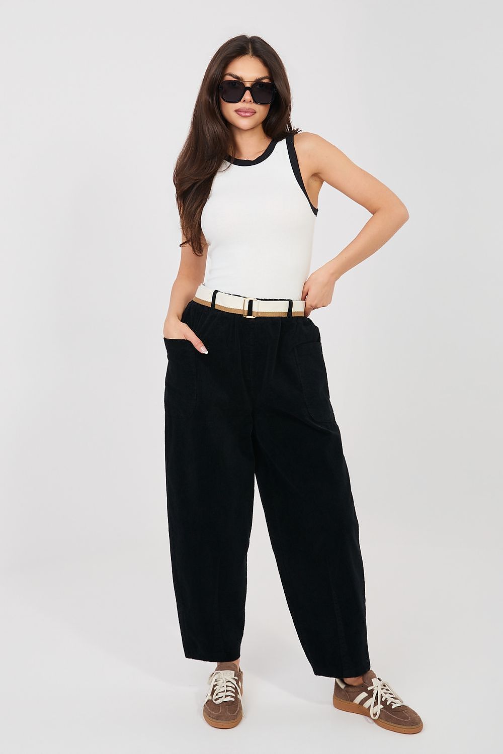  Kordové kalhoty model 225098 Rue Paris 