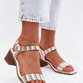  Sandály na podpatku  model 225111 Step in style 