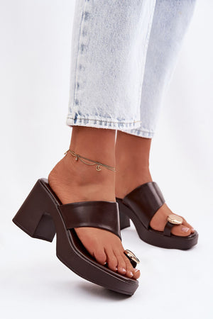  Klapky na podpatku model 225376 Step in style 