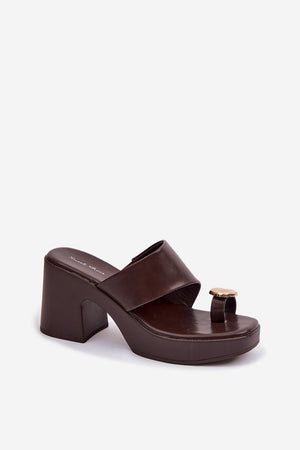  Klapky na podpatku model 225376 Step in style 