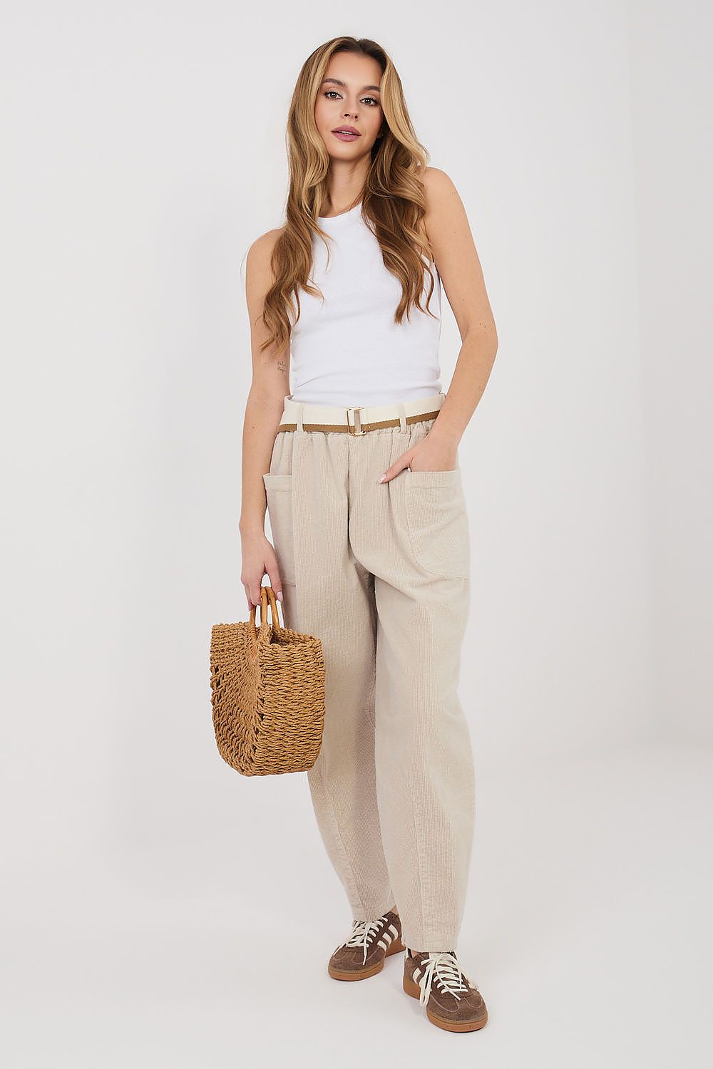  Kordové kalhoty model 225426 Rue Paris 