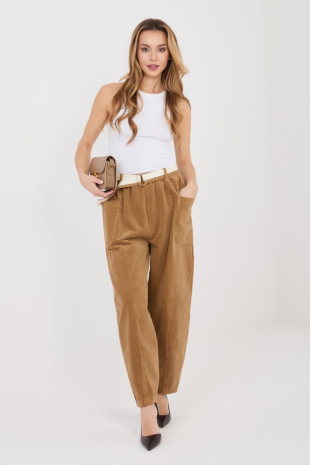  Kordové kalhoty model 225424 Rue Paris 