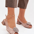  Sandály na podpatku  model 225955 Step in style 