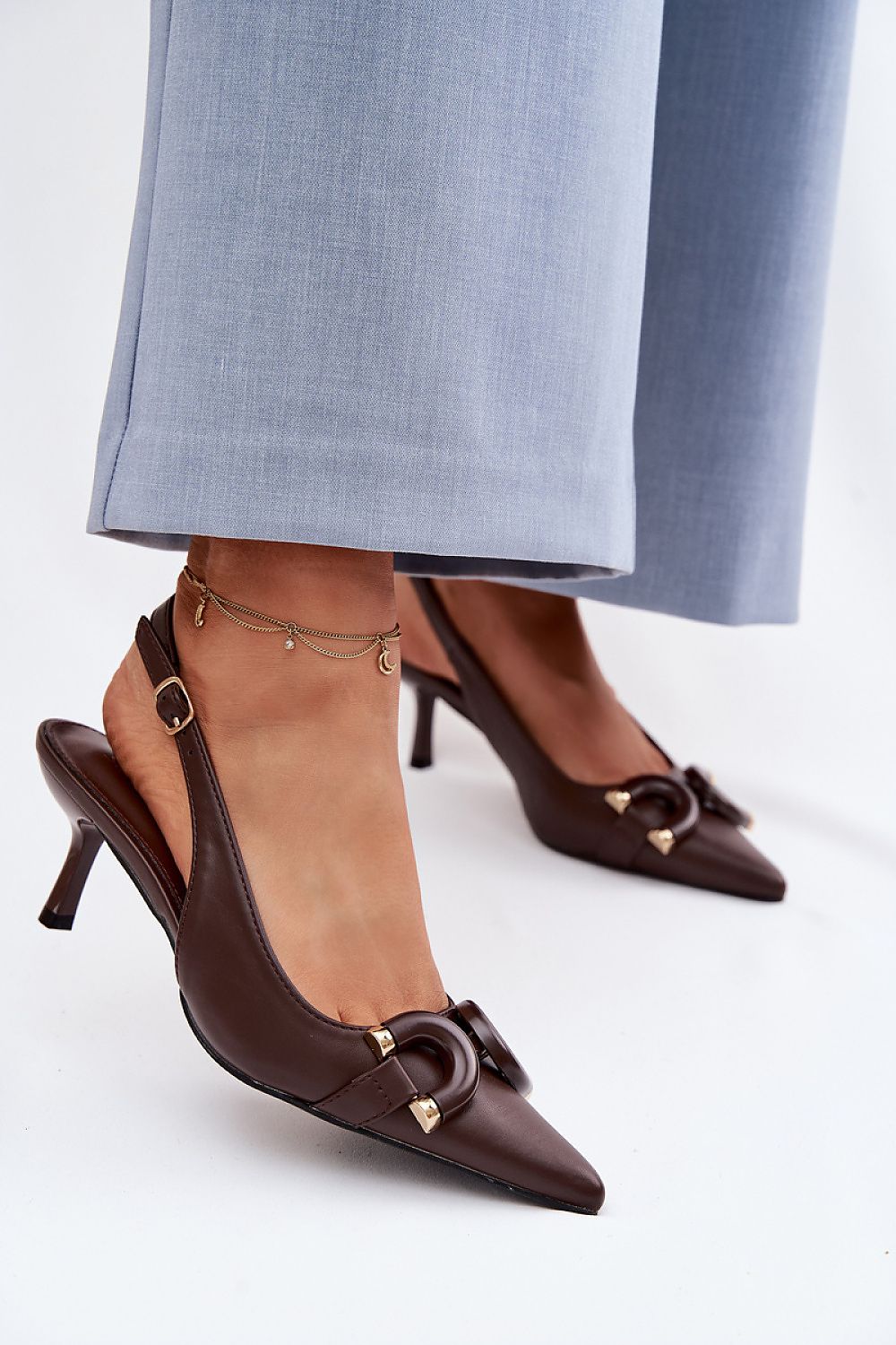  Sandály na podpatku  model 225956 Step in style 