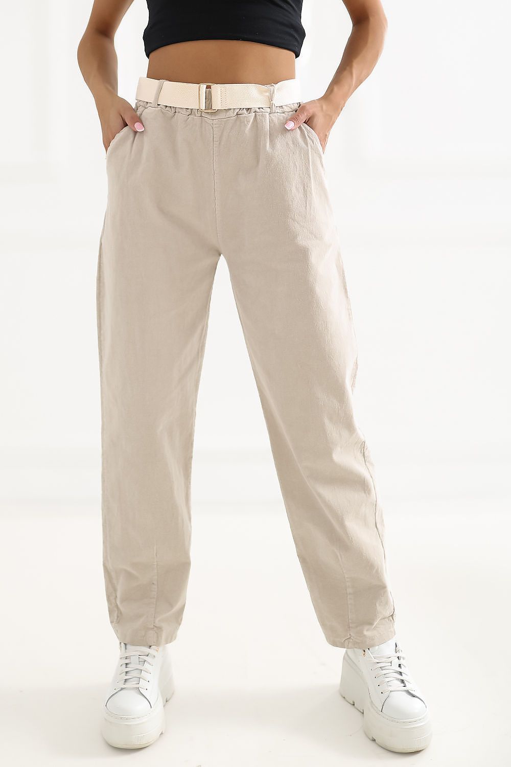  Kordové kalhoty model 226459 Italy Moda 