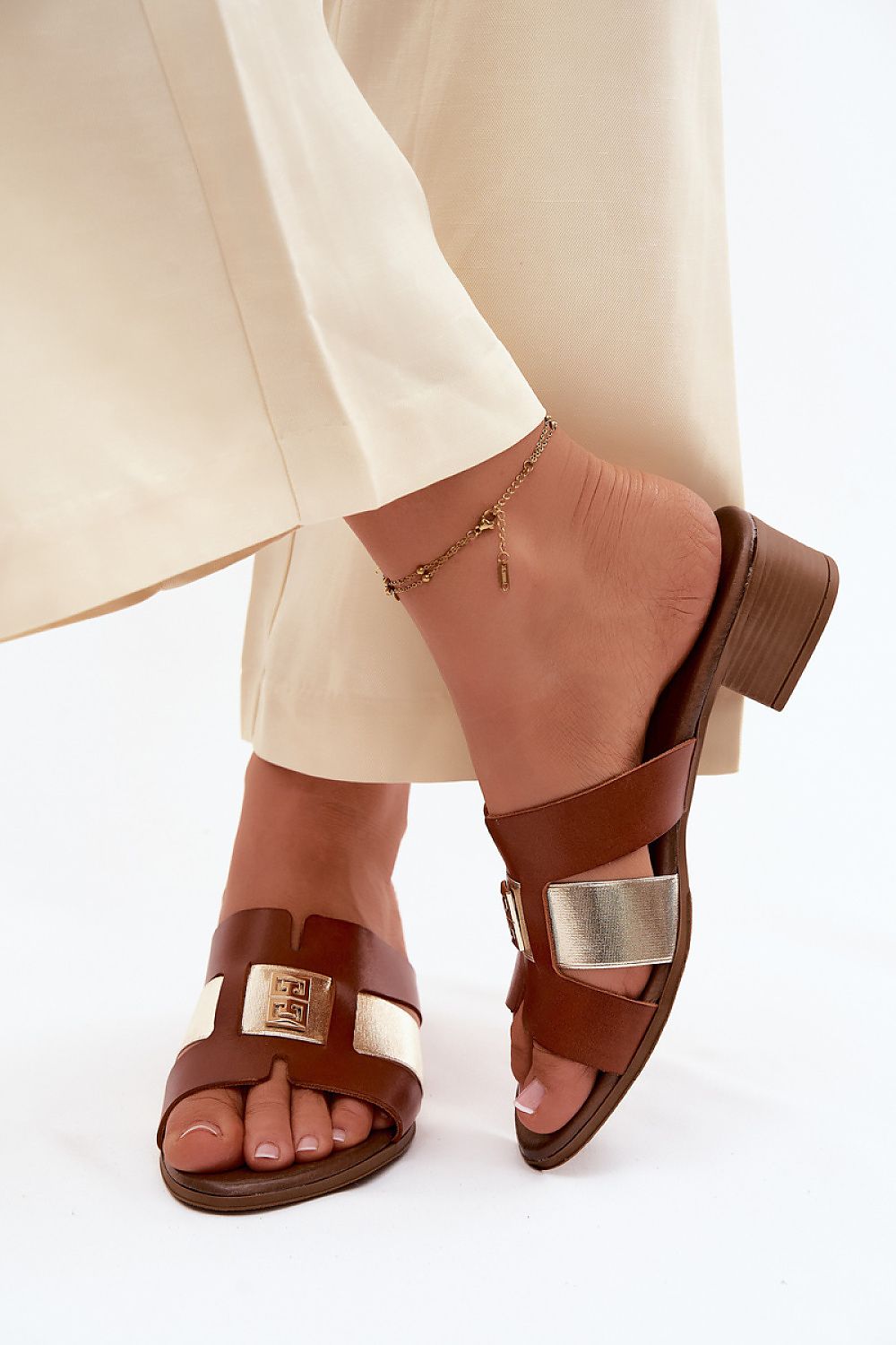  Klapky na podpatku model 227456 Step in style 