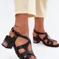  Sandály na podpatku  model 227909 Step in style 
