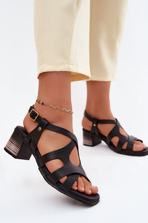  Sandály na podpatku  model 227909 Step in style 