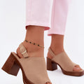  Sandály na podpatku  model 227915 Step in style 