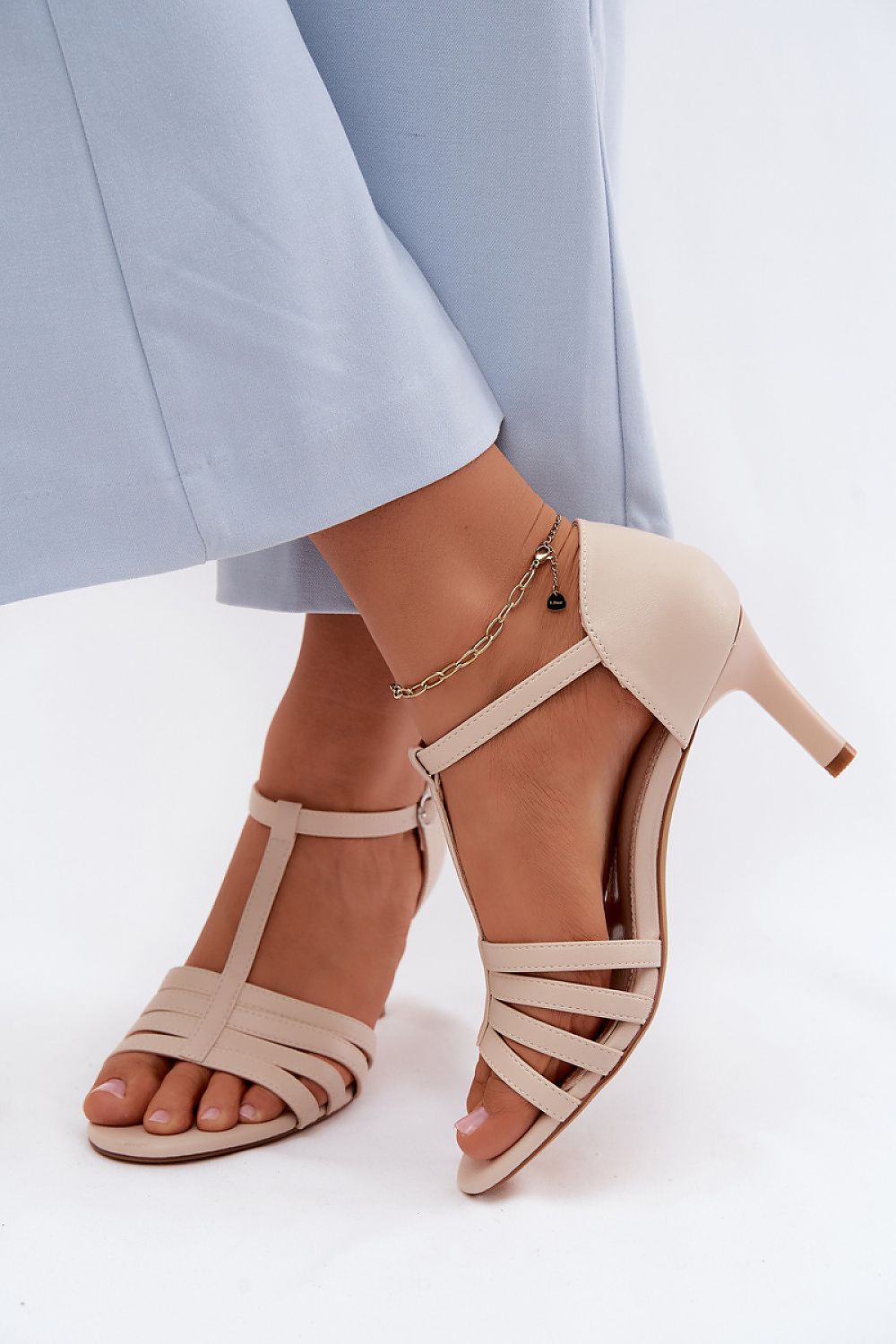  Sandály na podpatku  model 228108 Step in style 