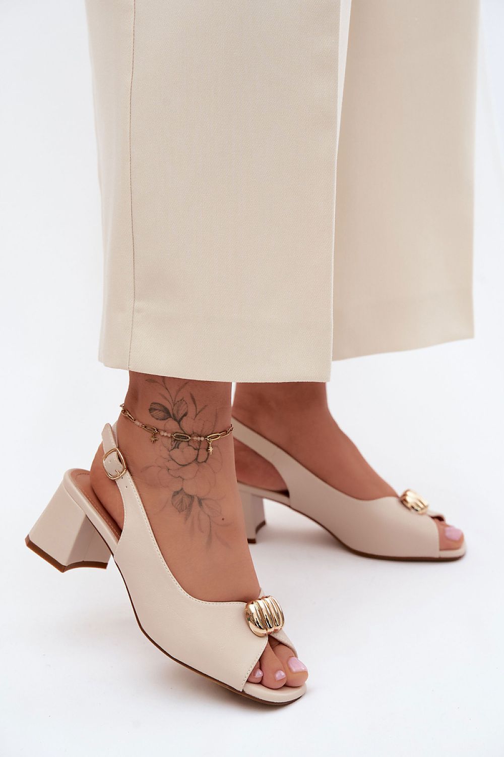  Sandály na podpatku  model 228110 Step in style 