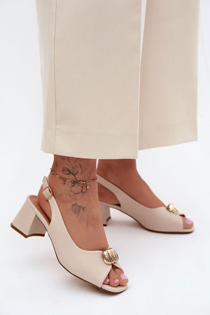  Sandály na podpatku  model 228110 Step in style 