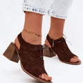  Sandály na podpatku  model 228388 Step in style 