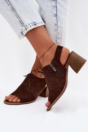  Sandály na podpatku  model 228388 Step in style 