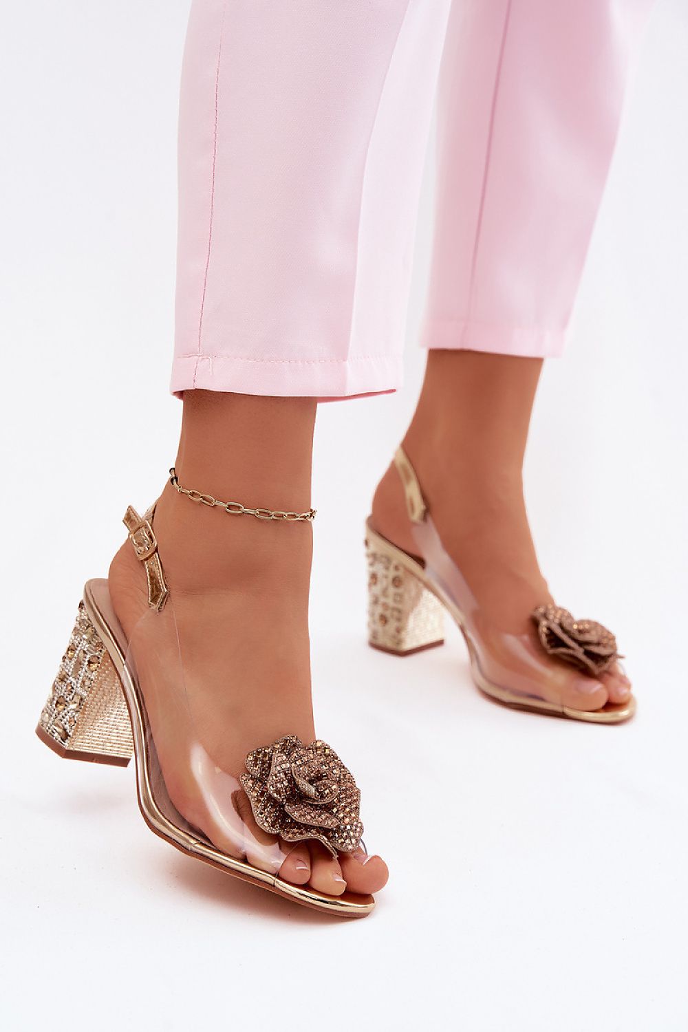  Sandály na podpatku  model 228404 Step in style 