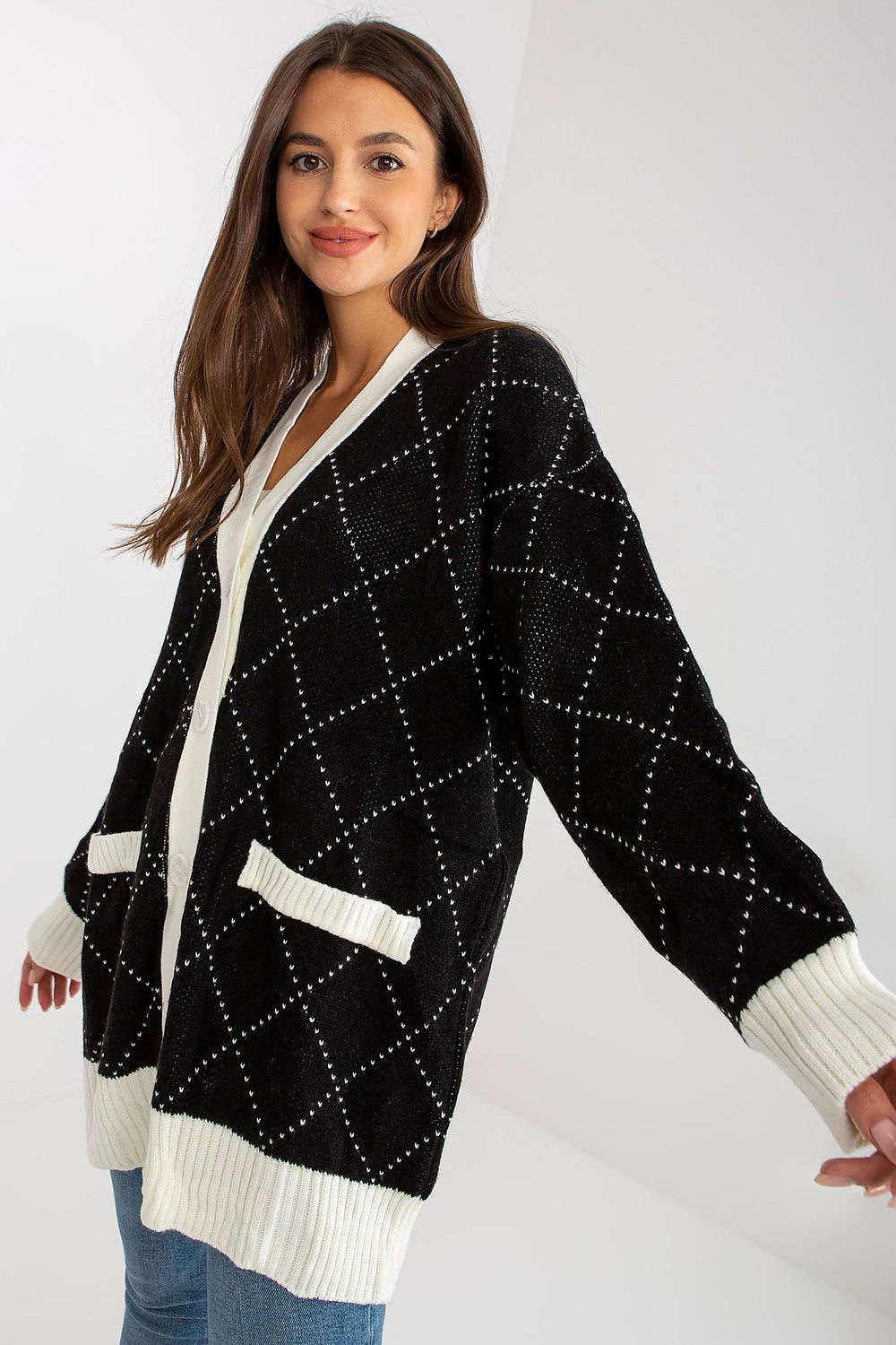  Svetr na zapínání  model 170816 Rue Paris 