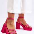  Sandály na podpatku  model 180544 Step in style 