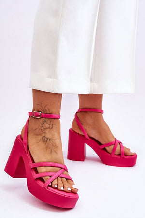  Sandály na podpatku  model 180544 Step in style 